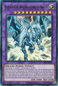 Blauäugiger Zwillingsausbruch-Drache Yu-Gi-Oh! Karte LDS2-DE019 Green Ultra Rare