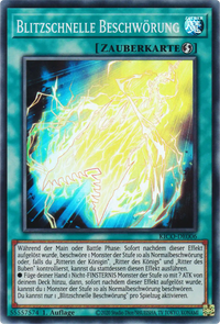 Blitzschnelle Beschwörung Yu-Gi-Oh! Karte KICO-DE006 Super Rare