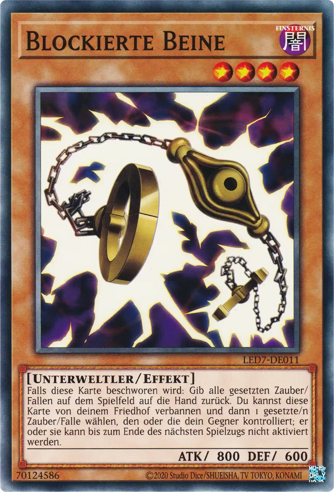 Blockierte Beine Yu-Gi-Oh! Karte LED7-DE011 Common