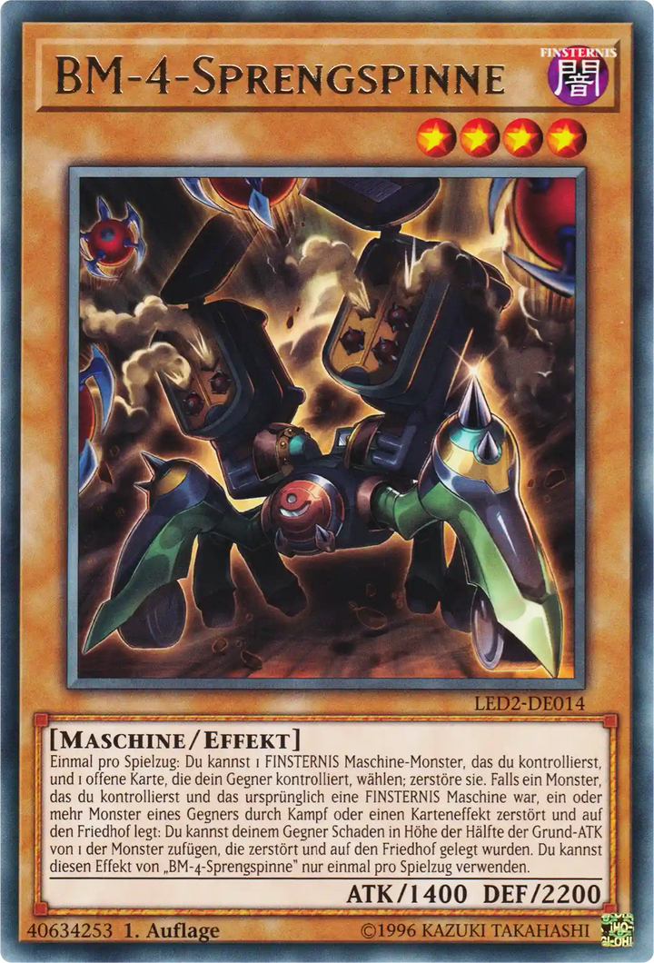 BM-4-Sprengspinne Yu-Gi-Oh! Karte LED2-DE014 Rare
