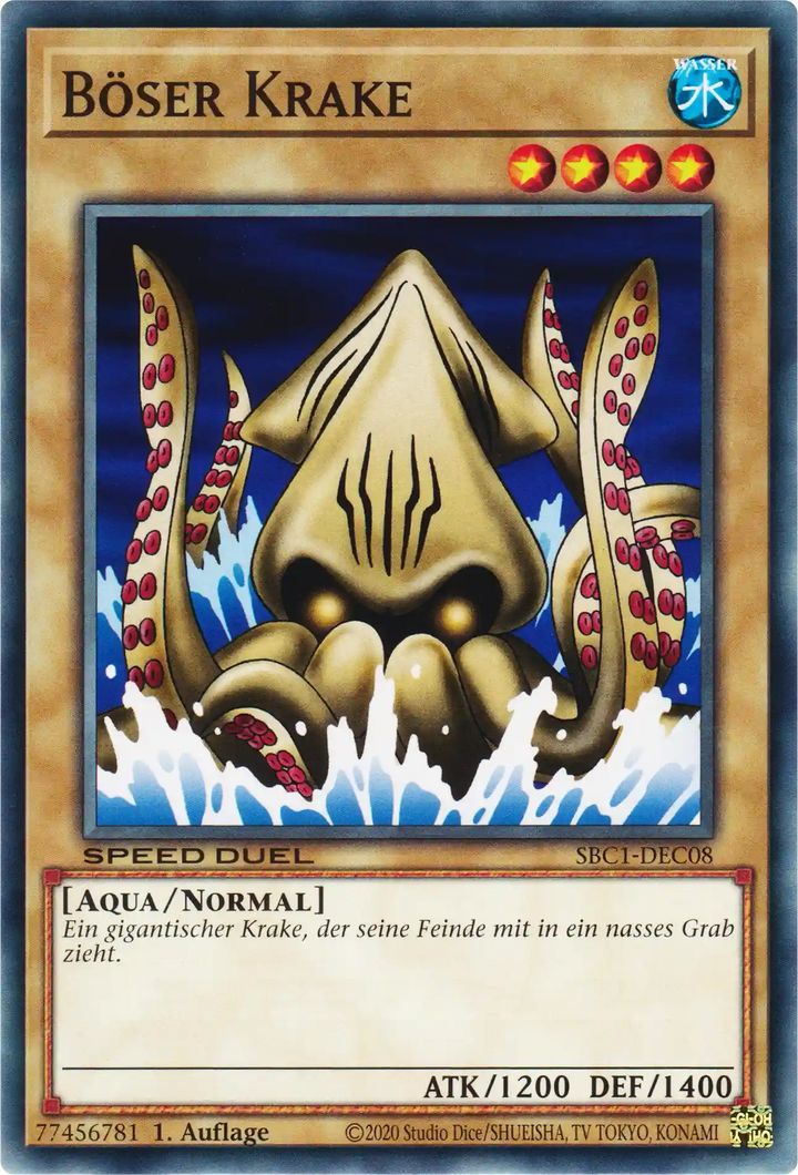 Böser Krake Yu-Gi-Oh! Karte SBC1-DEC08 Common