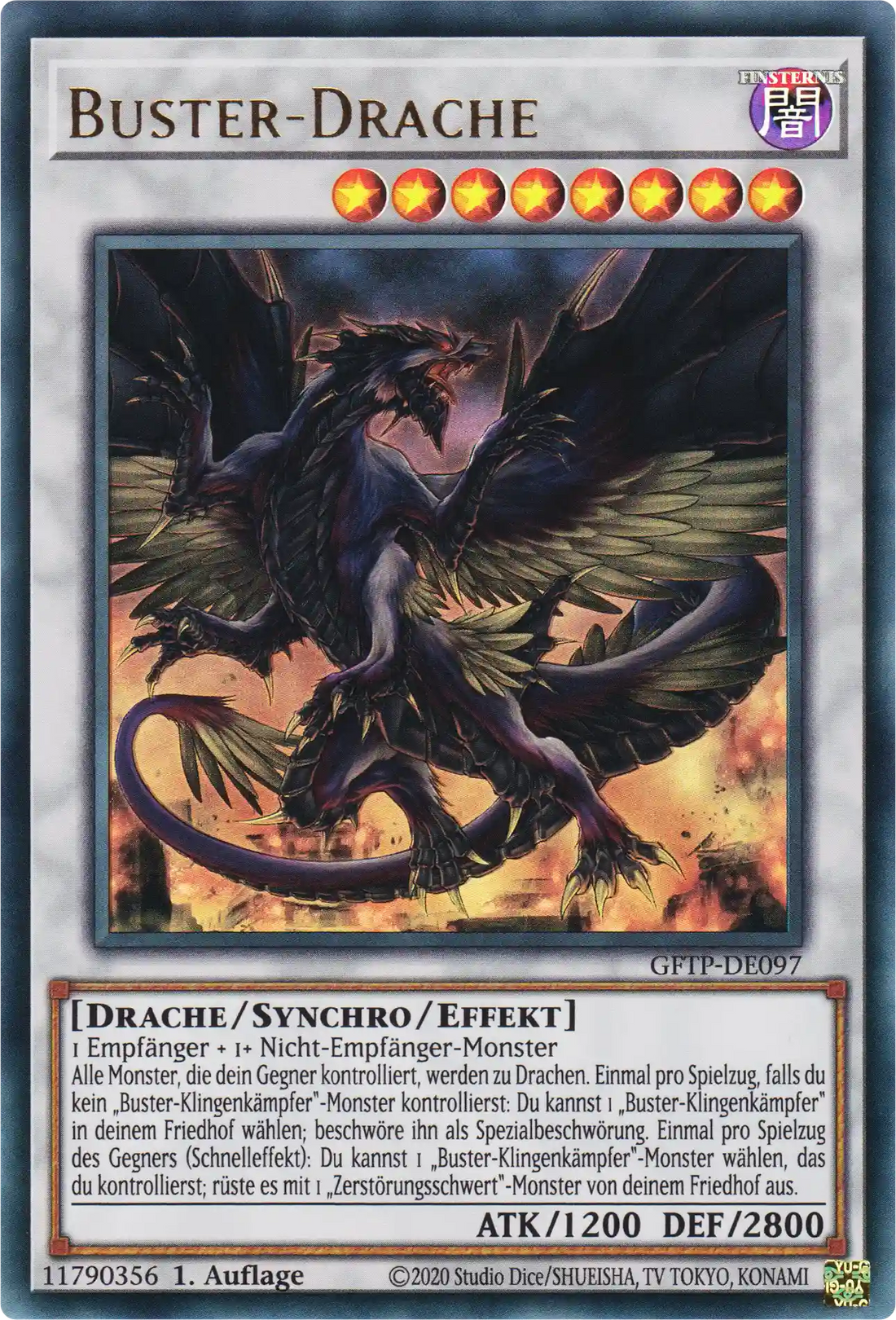 Buster-Drache Yu-Gi-Oh! Karte GFTP-DE097 Ultra Rare