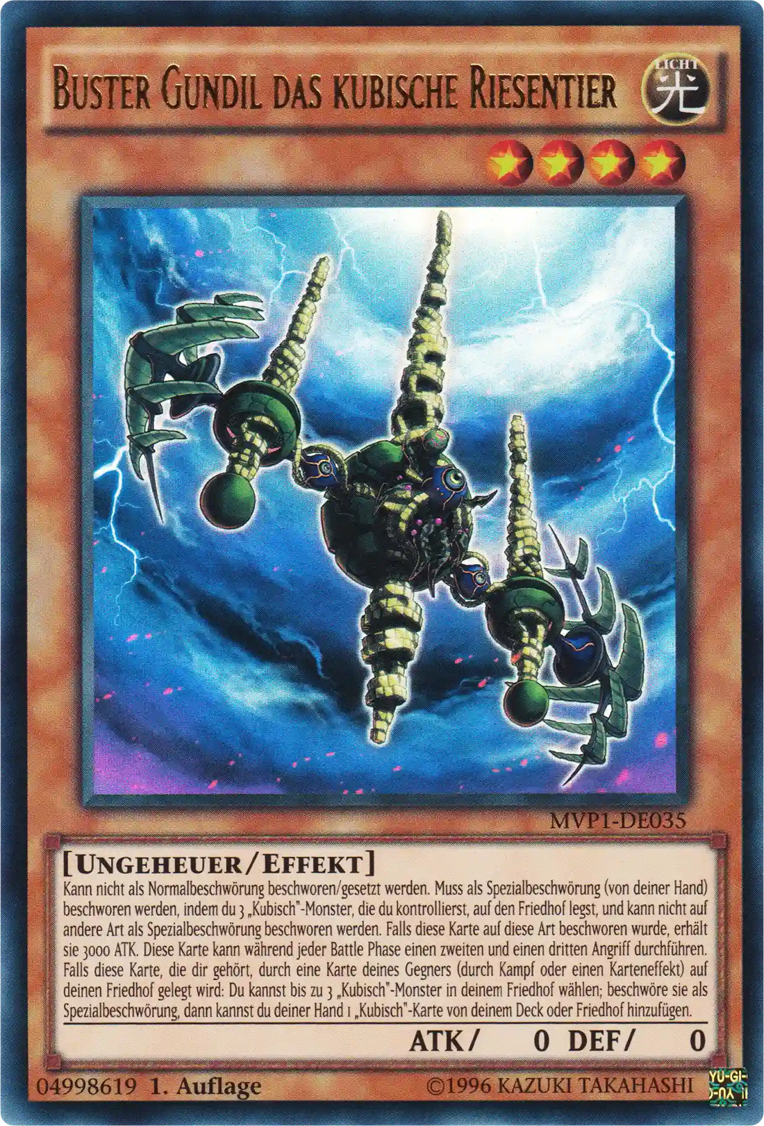 Buster Gundil das kubische Riesentier Yu-Gi-Oh! Karte MVP1-DE035 Ultra Rare
