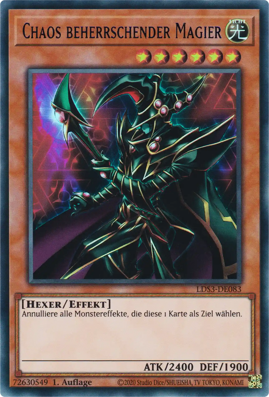 Chaos beherrschender Magier Yu-Gi-Oh! Karte LDS3-DE083 Blue Ultra Rare