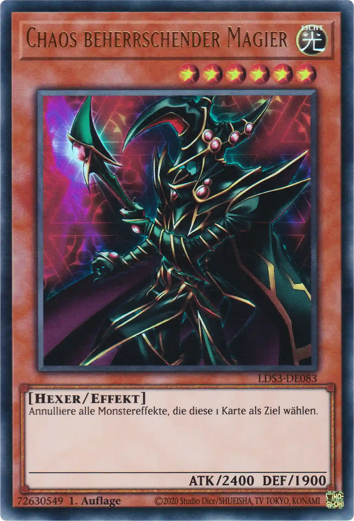 Chaos beherrschender Magier Yu-Gi-Oh! Karte LDS3-DE083 Ultra Rare
