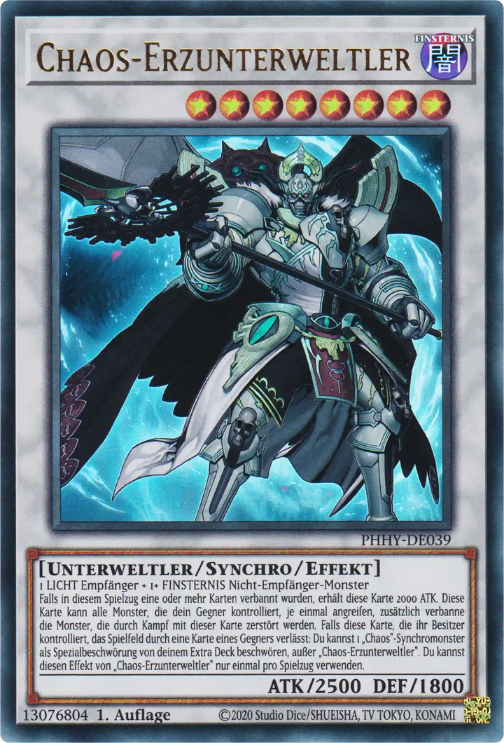 Chaos-Erzunterweltler Yu-Gi-Oh! Karte PHHY-DE039 Ultra Rare