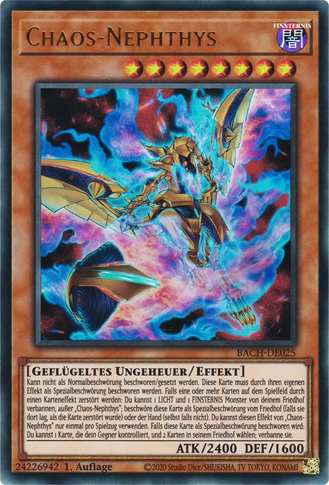 Chaos-Nephthys Yu-Gi-Oh! Karte BACH-DE025 Ultra Rare