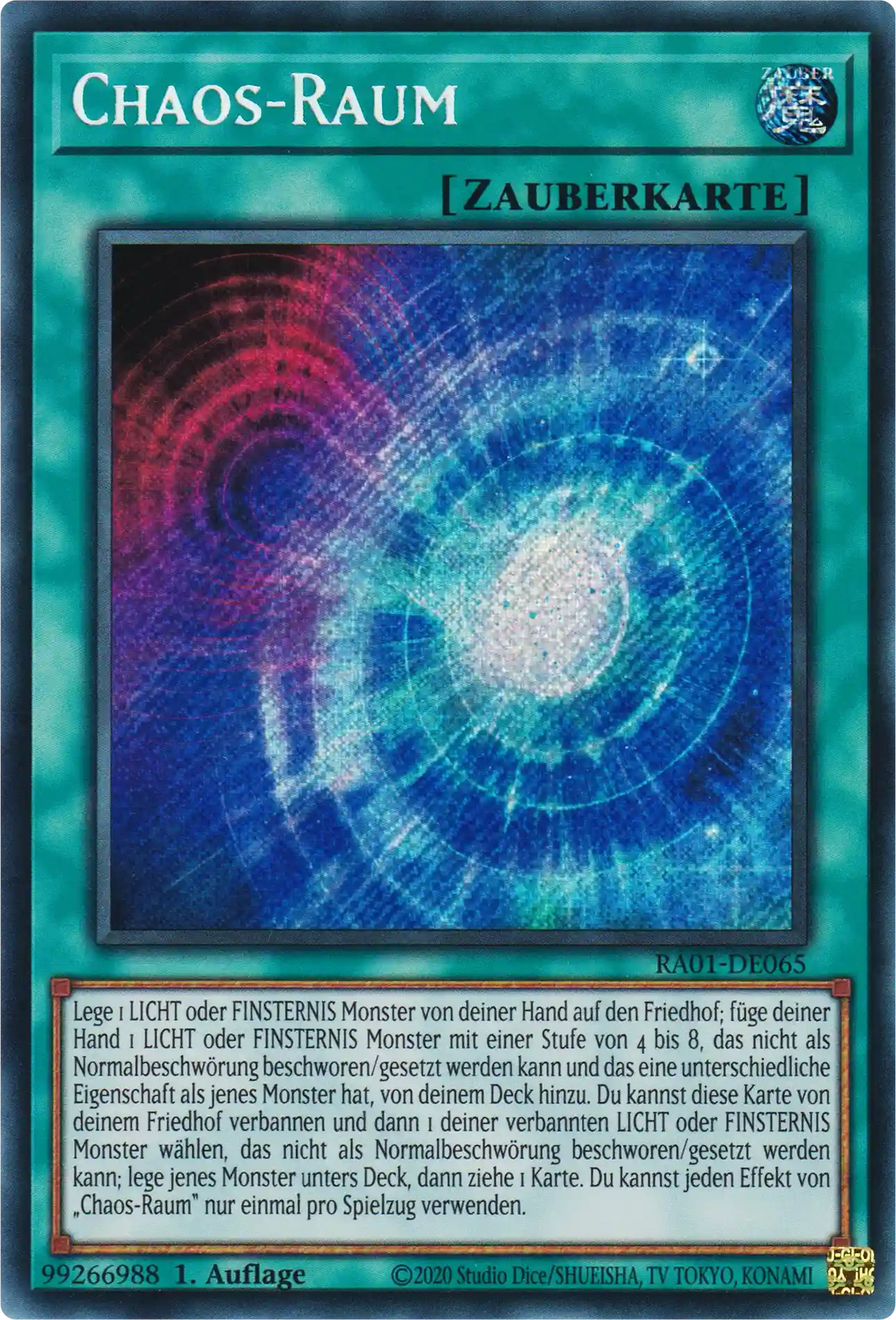 Chaos-Raum Yu-Gi-Oh! Karte RA01-DE065 Secret Rare