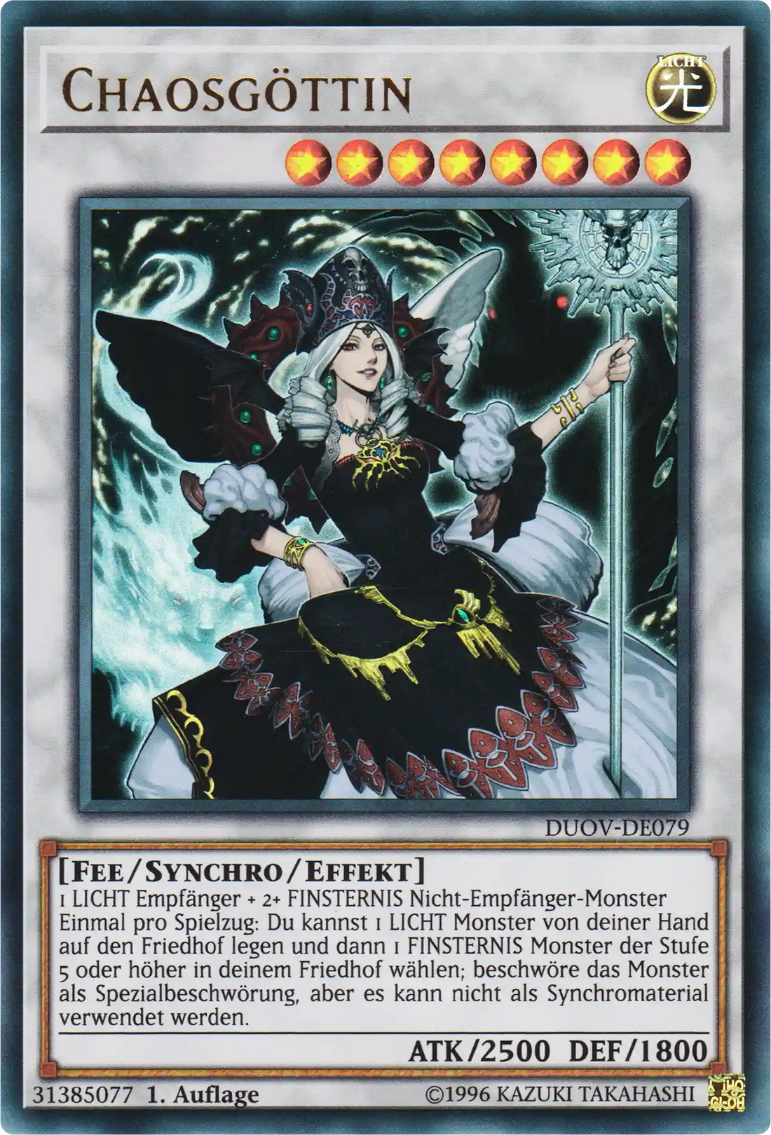 Chaosgöttin Yu-Gi-Oh! Karte DUOV-DE079 Ultra Rare