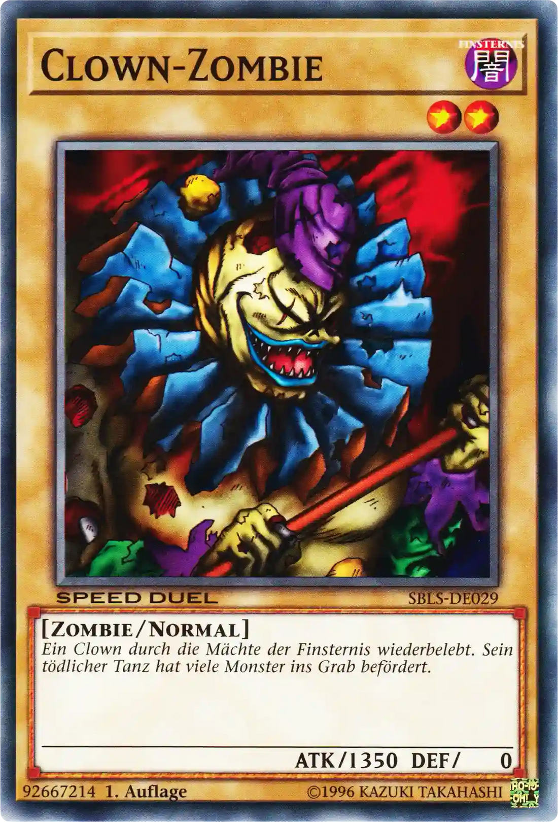 Clown-Zombie Yu-Gi-Oh! Karte SBLS-DE029 Common