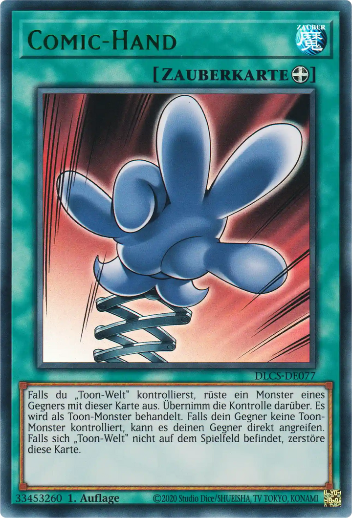 Comic-Hand Yu-Gi-Oh! Karte DLCS-DE077 Green Ultra Rare
