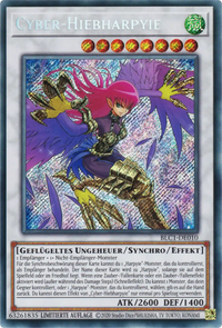 Cyber-Hiebharpyie Yu-Gi-Oh! Karte BLC1-DE010 Secret Rare