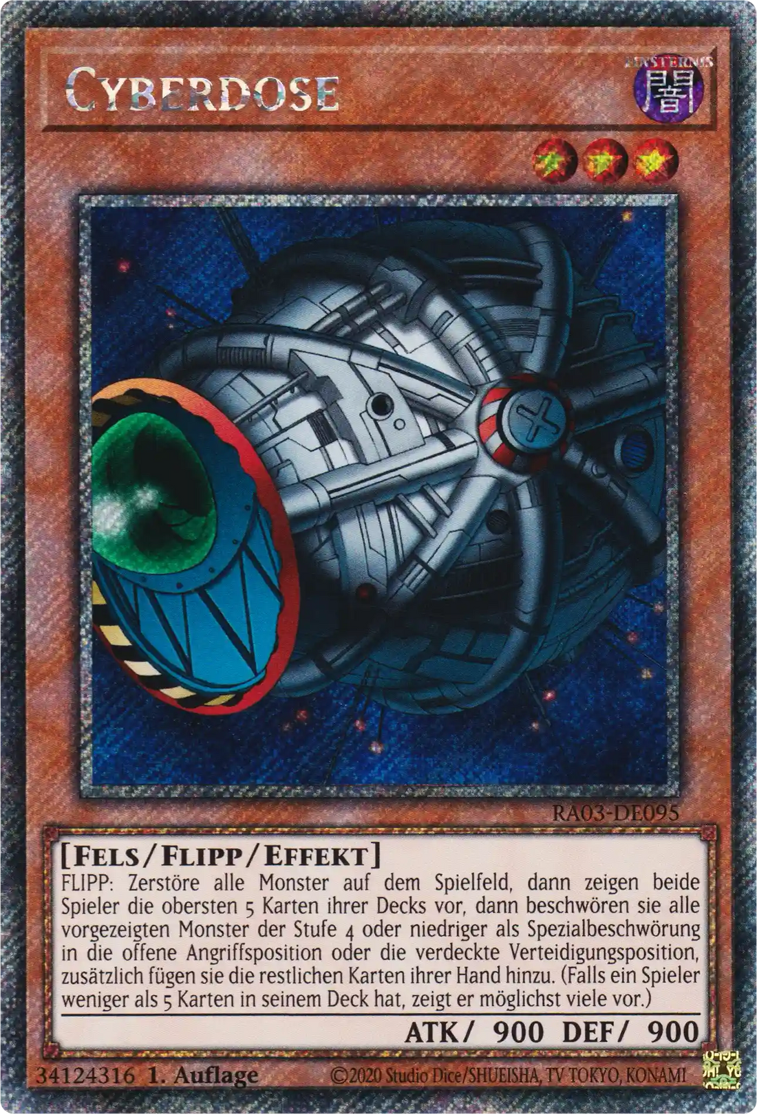 Cyberdose Yu-Gi-Oh! Karte RA03-DE095 Platinum Secret Rare