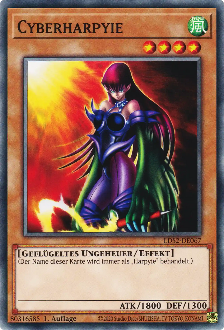 Cyberharpyie Yu-Gi-Oh! Karte LDS2-DE067 Common