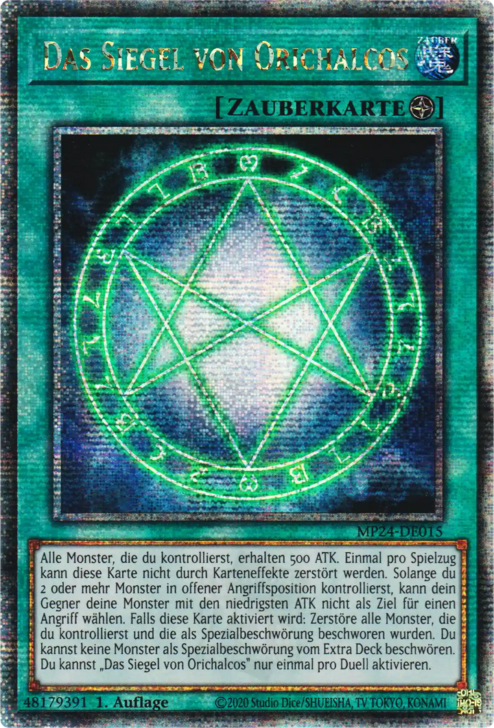 Das Siegel von Orichalcos Yu-Gi-Oh! Karte MP24-DE015 Quarter Century Secret Rare