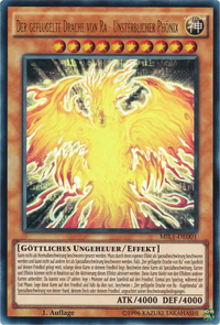 Der geflügelte Drache von Ra - Unsterblicher Phönix Yu-Gi-Oh! Karte MIL1-DE001 Ultra Rare