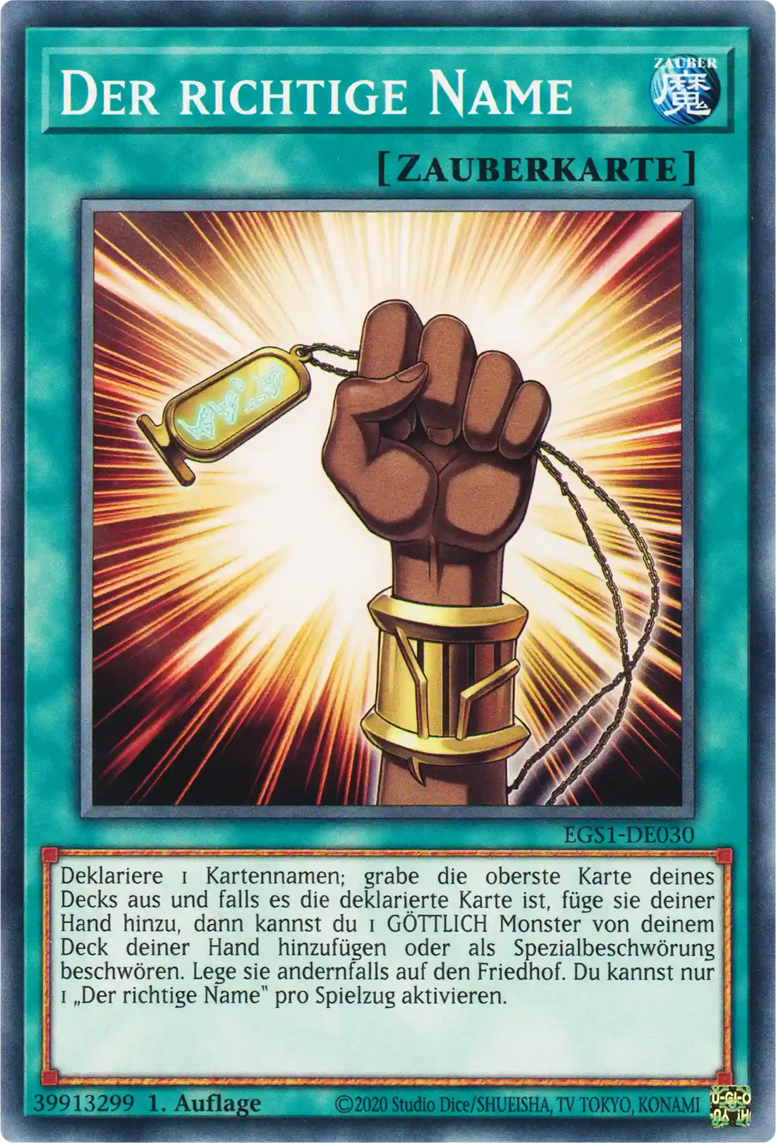 Der richtige Name Yu-Gi-Oh! Karte EGS1-DE030 Common