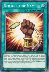 Der richtige Name Yu-Gi-Oh! Karte EGS1-DE030 Common