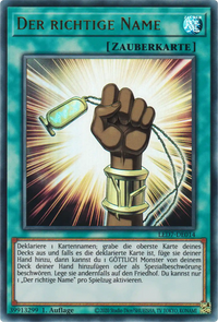 Der richtige Name Yu-Gi-Oh! Karte LED7-DE014 Ultra Rare