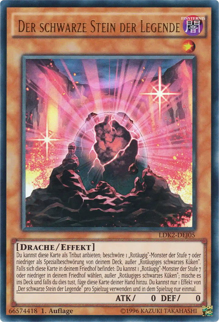 Der schwarze Stein der Legende Yu-Gi-Oh! Karte LDK2-DEJ05 Ultra Rare