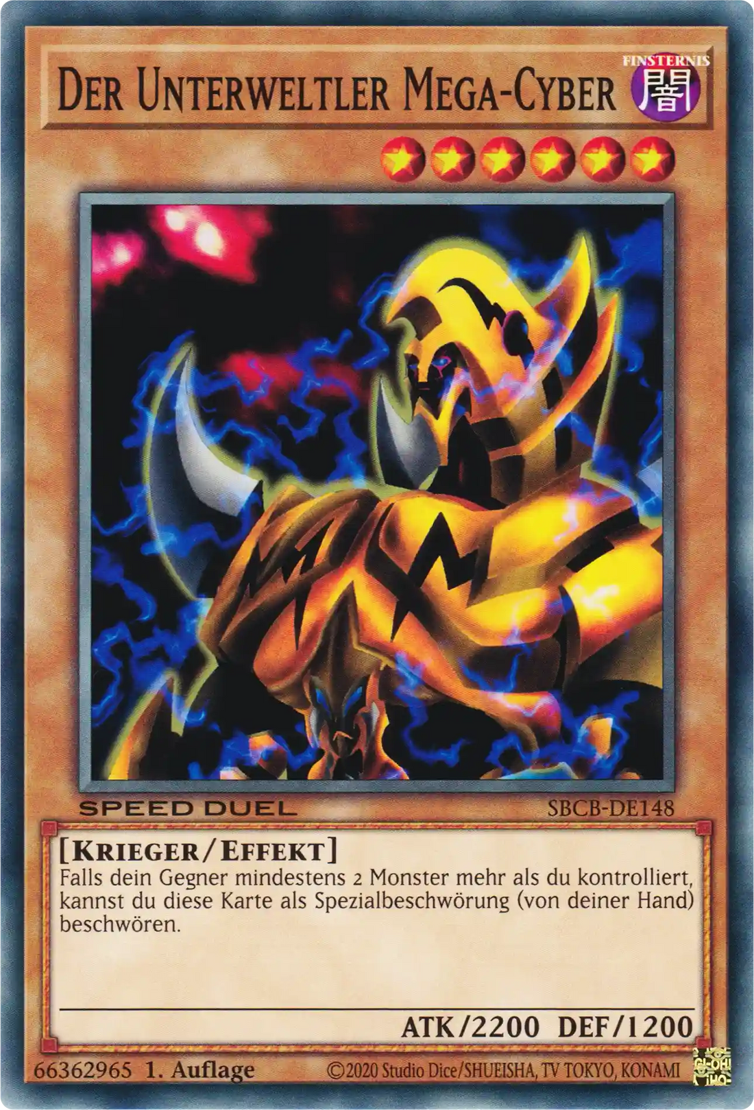 Der Unterweltler Mega-Cyber Yu-Gi-Oh! Karte SBCB-DE148 Common