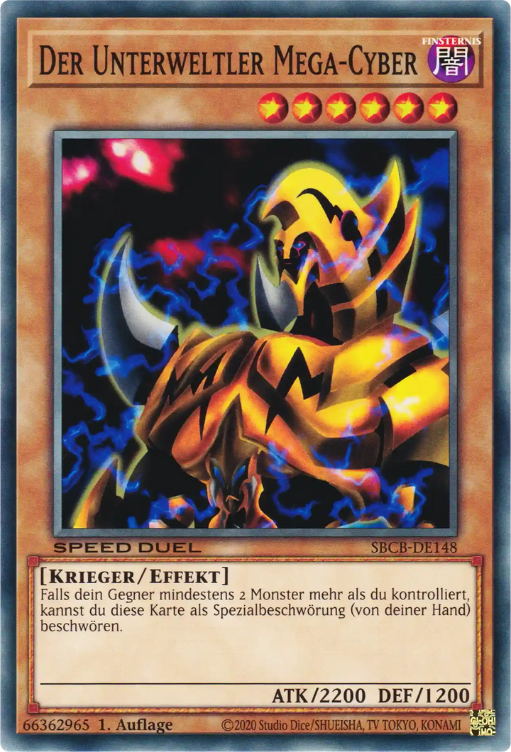 Der Unterweltler Mega-Cyber Yu-Gi-Oh! Karte SBCB-DE148 Common