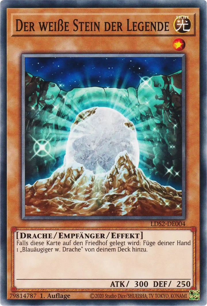Der weiße Stein der Legende Yu-Gi-Oh! Karte LDS2-DE004 Common