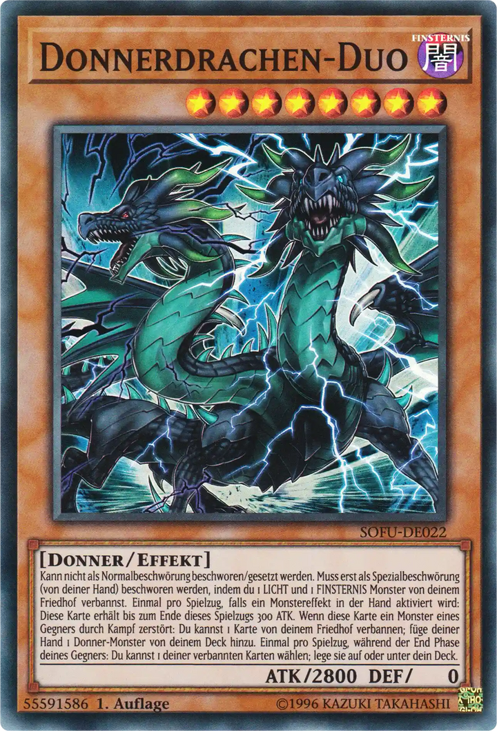 Donnerdrachen-Duo Yu-Gi-Oh! Karte SOFU-DE022 Super Rare
