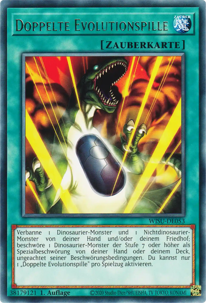 Doppelte Evolutionspille Yu-Gi-Oh! Karte WISU-DE053 Rare