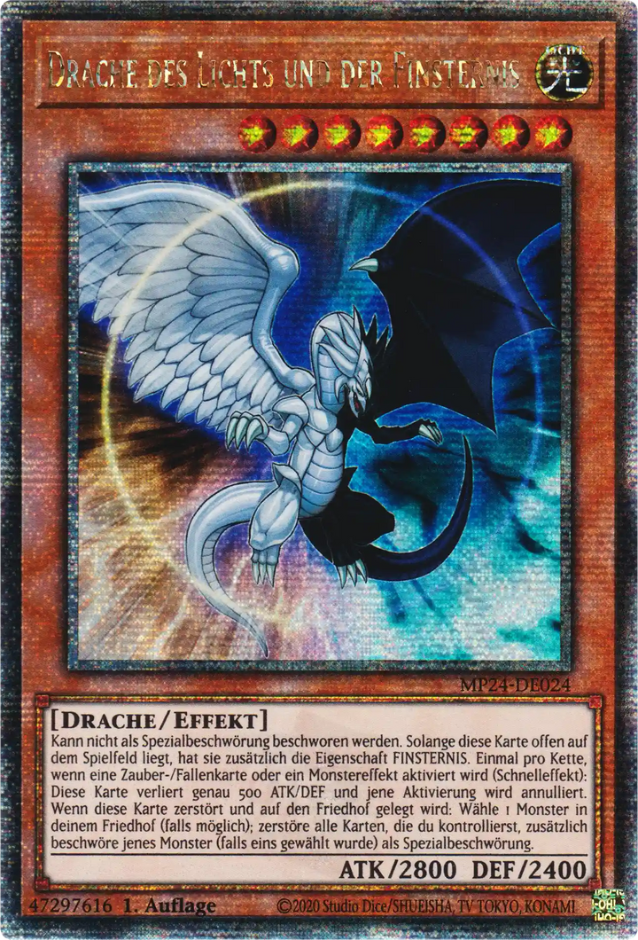 Drache des Lichts und der Finsternis Yu-Gi-Oh! Karte MP24-DE024 Quarter Century Secret Rare