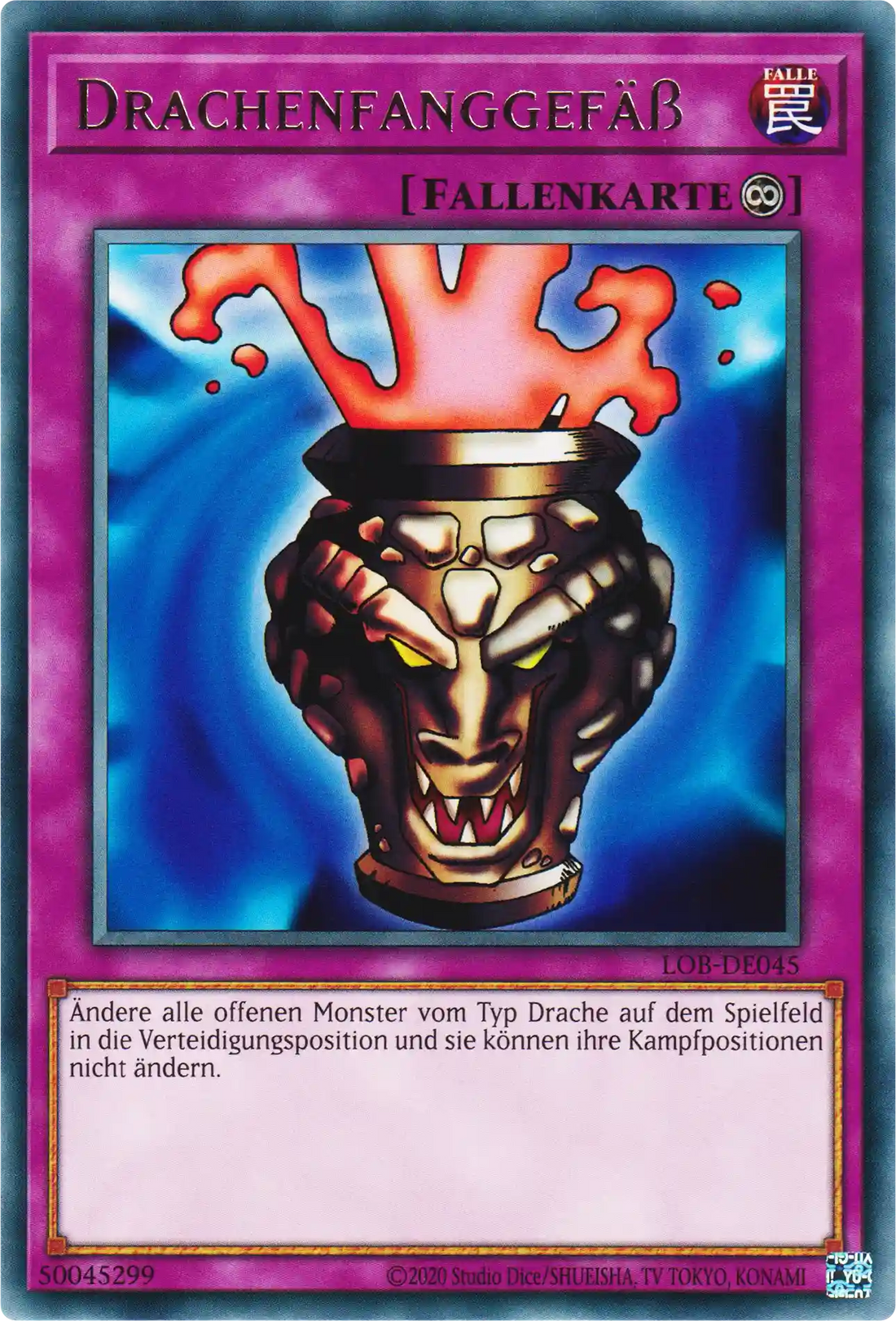 Drachenfanggefäß Yu-Gi-Oh! Karte LOB-DE045 Rare