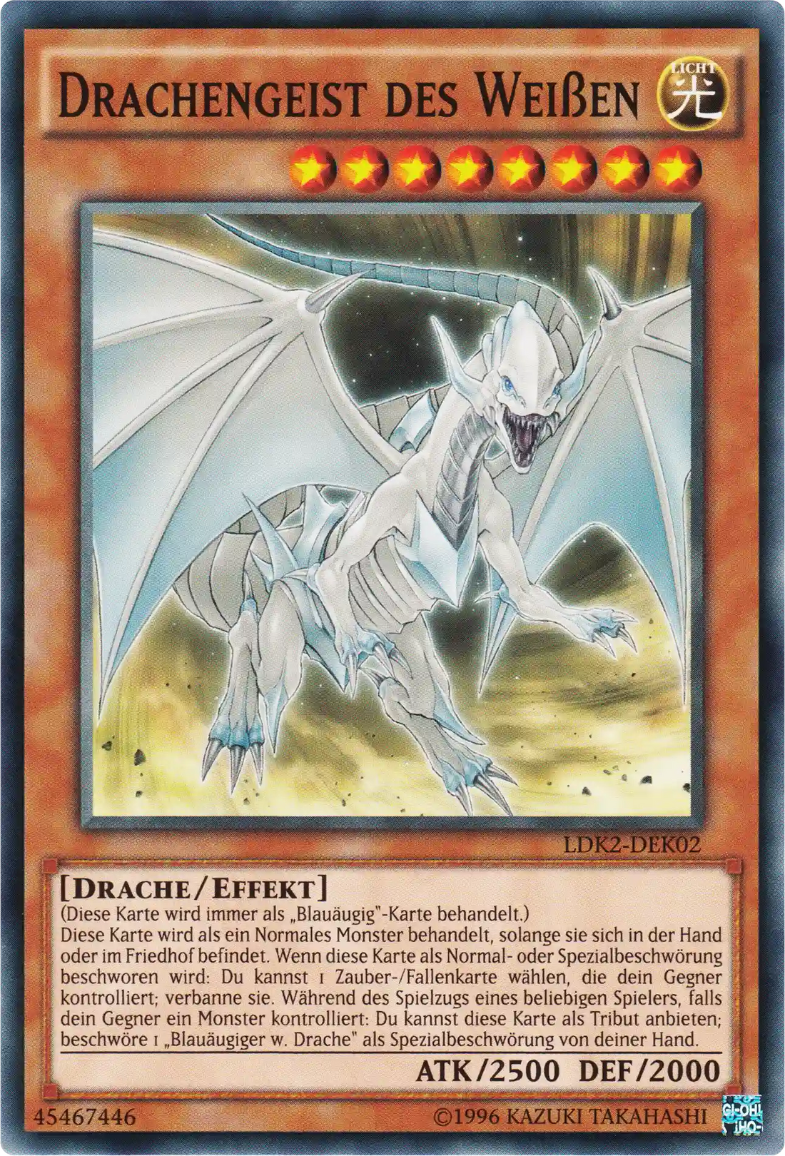 Drachengeist des Weißen Yu-Gi-Oh! Karte LDK2-DEK02 Common