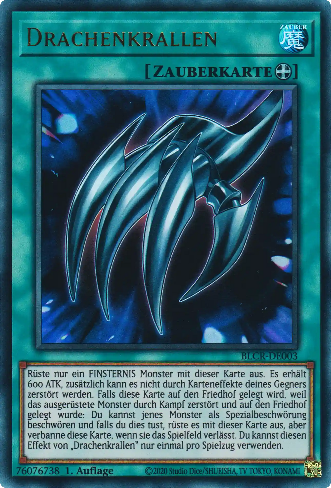 Drachenkrallen Yu-Gi-Oh! Karte BLCR-DE003 Ultra Rare