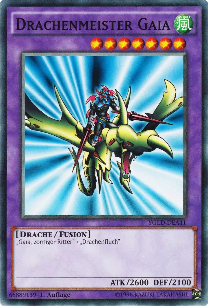 Drachenmeister Gaia Yu-Gi-Oh! Karte YGLD-DEA41 Common