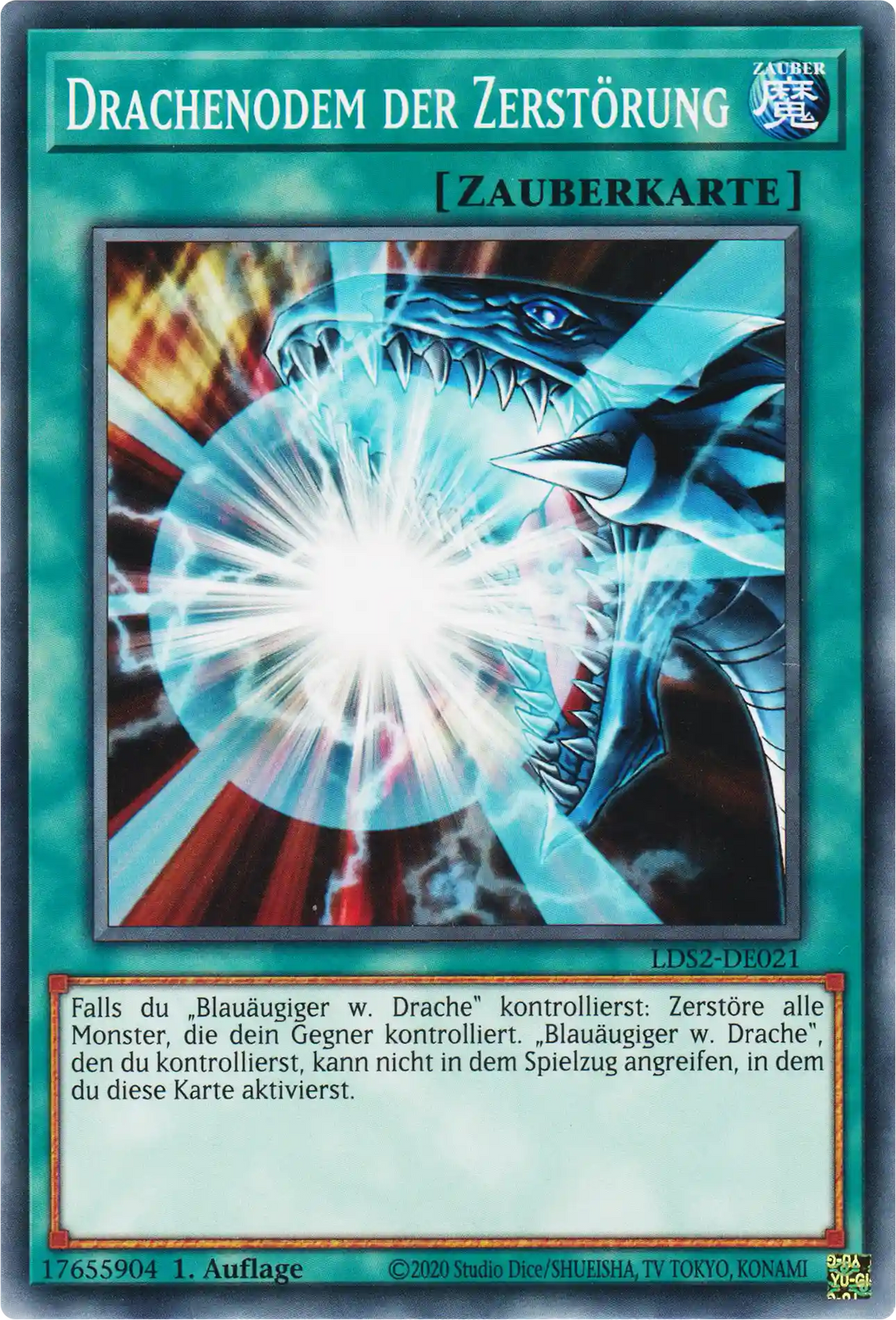 Drachenodem der Zerstörung Yu-Gi-Oh! Karte LDS2-DE021 Common