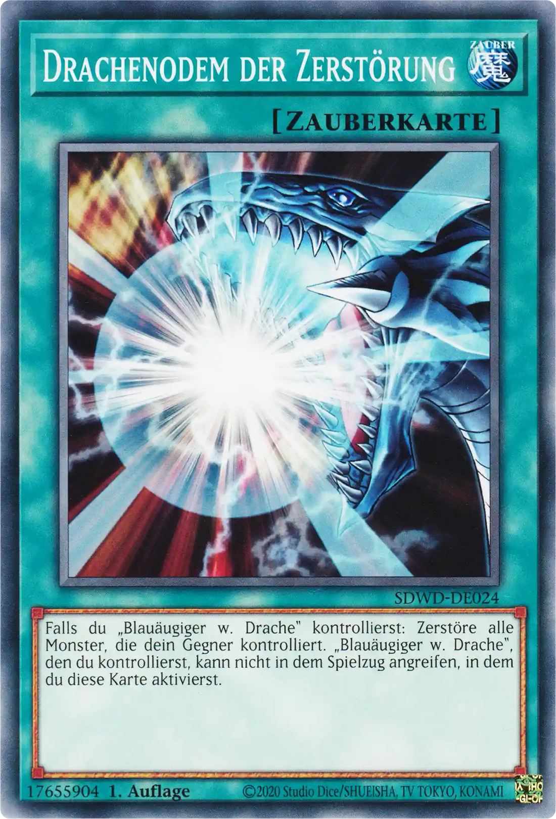 Drachenodem der Zerstörung Yu-Gi-Oh! Karte SDWD-DE024 Common