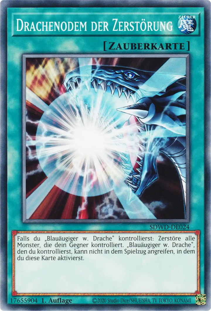 Drachenodem der Zerstörung Yu-Gi-Oh! Karte SDWD-DE024 Common
