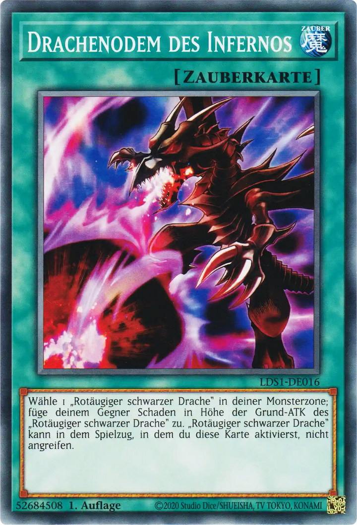 Drachenodem des Infernos Yu-Gi-Oh! Karte LDS1-DE016 Common