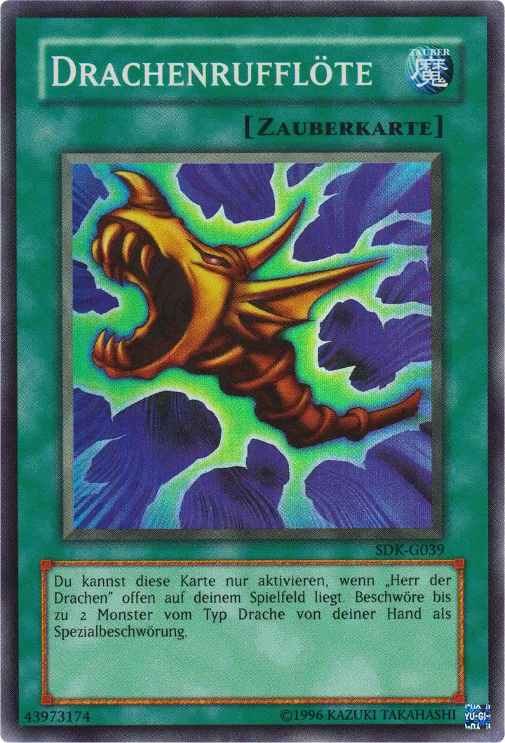 Drachenrufflöte Yu-Gi-Oh! Karte SDK-G039 Super Rare