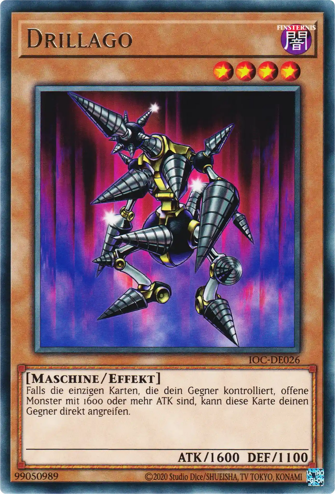Drillago Yu-Gi-Oh! Karte IOC-DE026 Rare