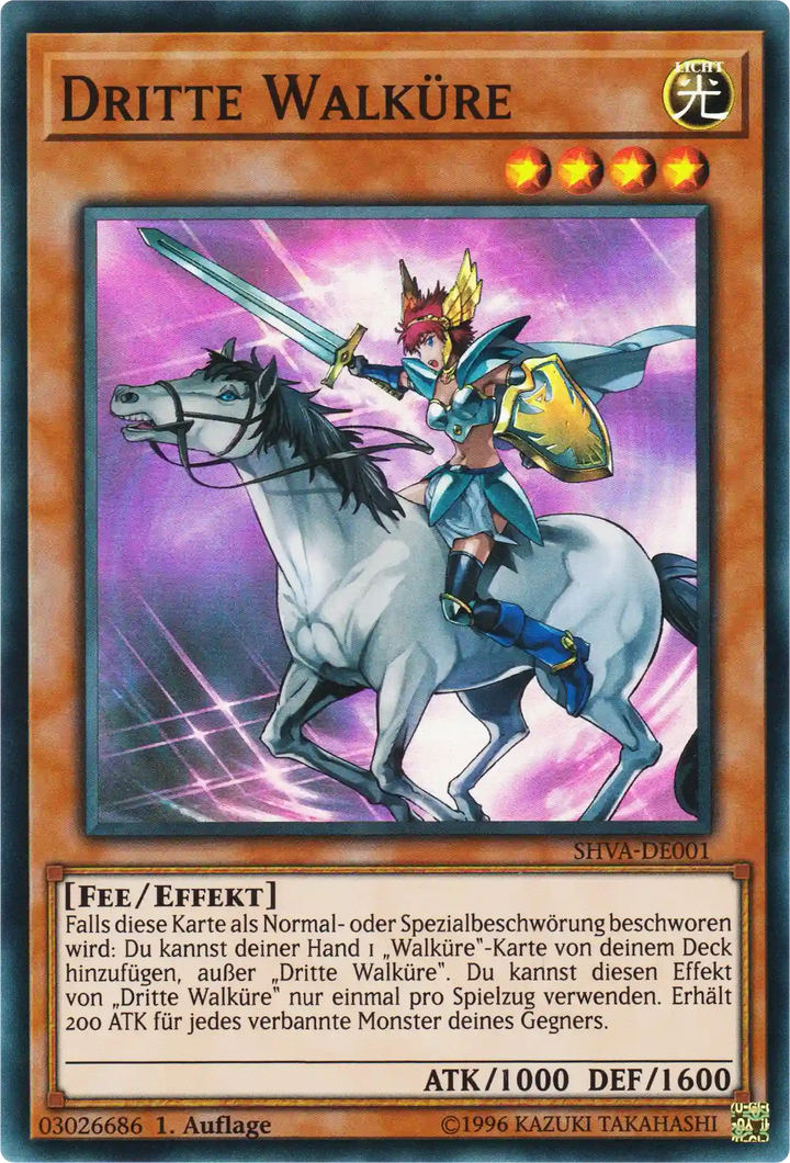 Dritte Walküre Yu-Gi-Oh! Karte SHVA-DE001 Super Rare