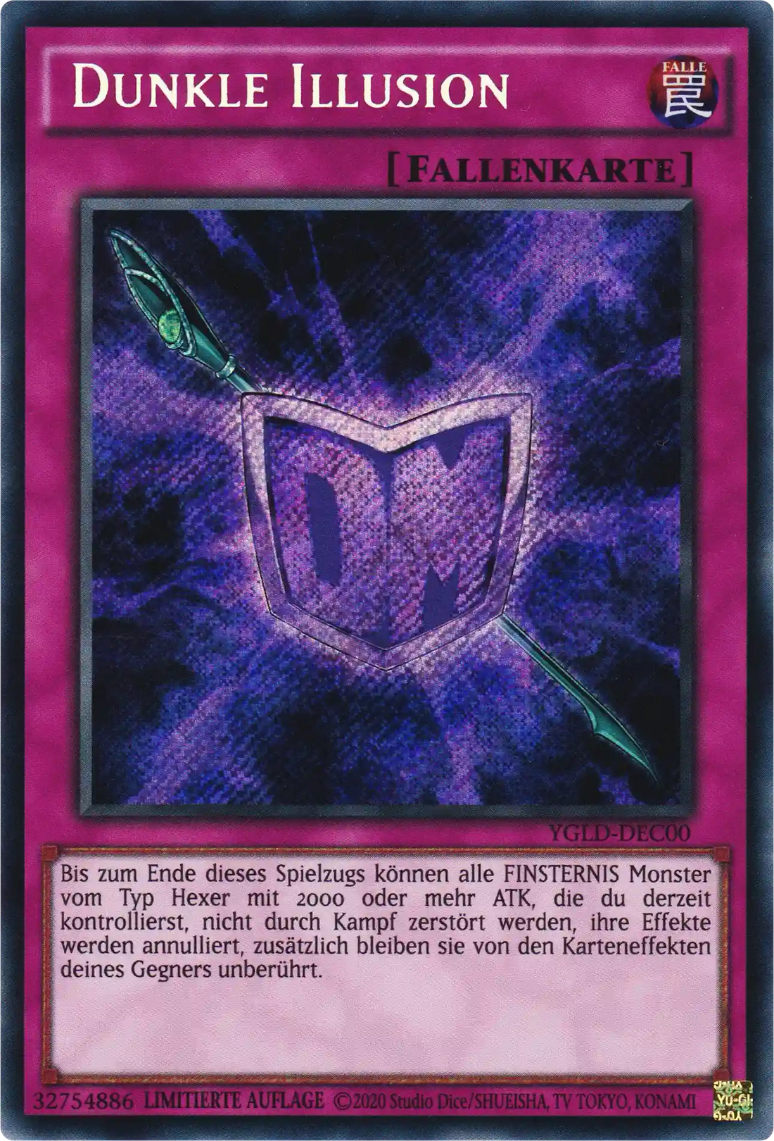 Dunkle Illusion Yu-Gi-Oh! Karte YGLD-DEC00 Secret Rare