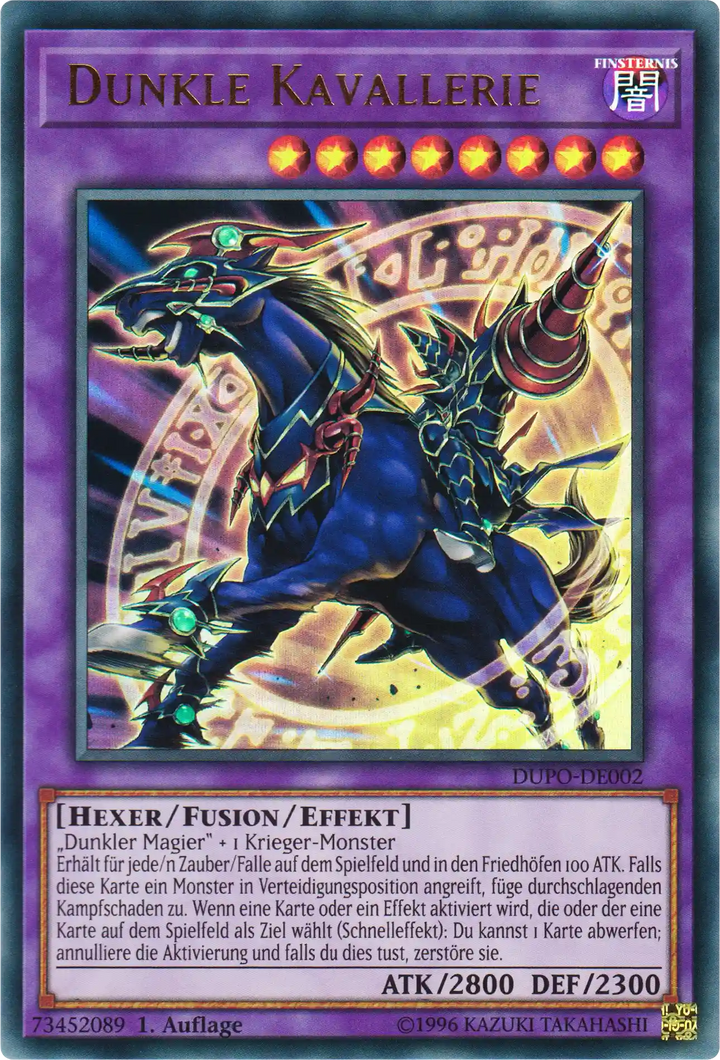 Dunkle Kavallerie Yu-Gi-Oh! Karte DUPO-DE002 Ultra Rare