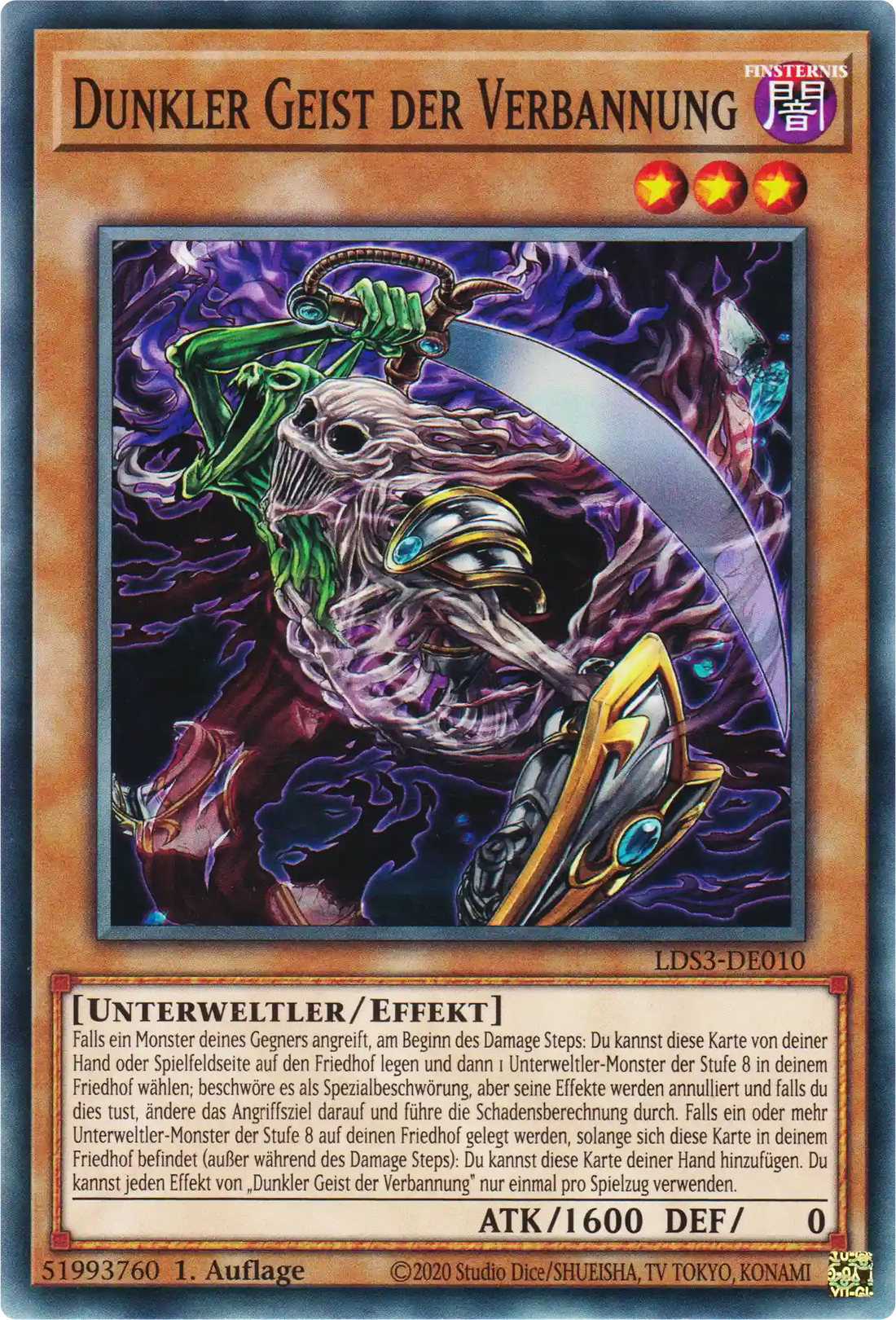 Dunkler Geist der Verbannung Yu-Gi-Oh! Karte LDS3-DE010 Common