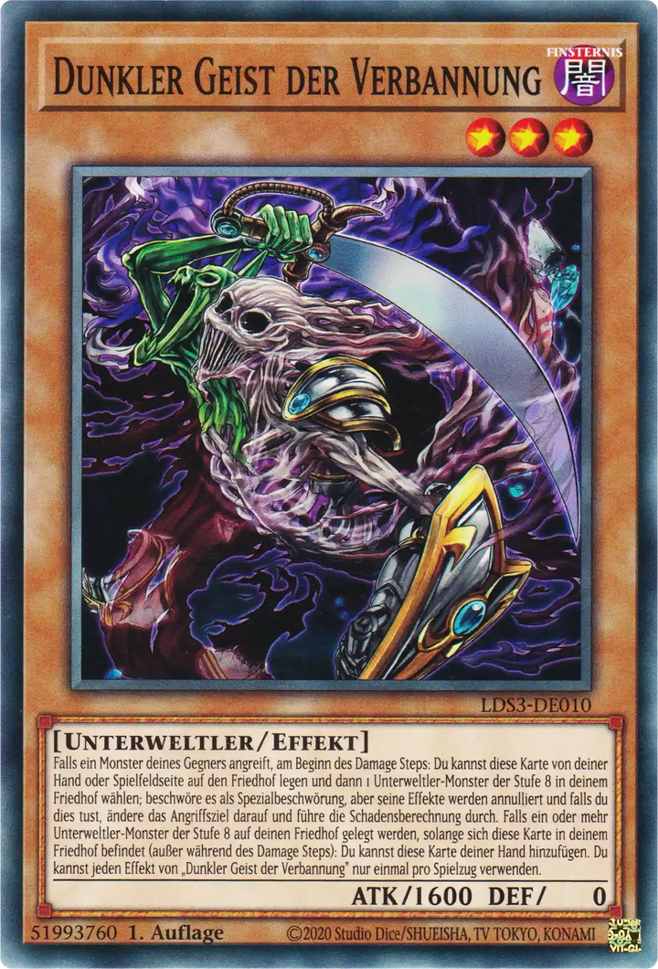 Dunkler Geist der Verbannung Yu-Gi-Oh! Karte LDS3-DE010 Common