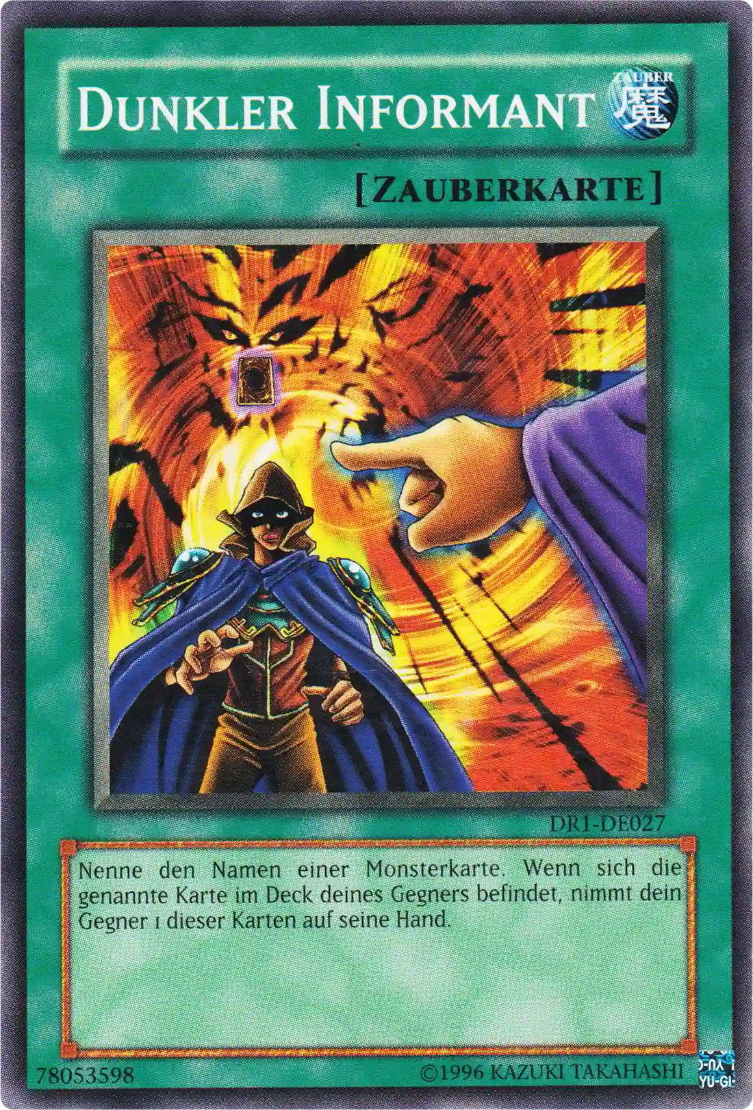 Dunkler Informant Yu-Gi-Oh! Karte DR1-DE027 Common