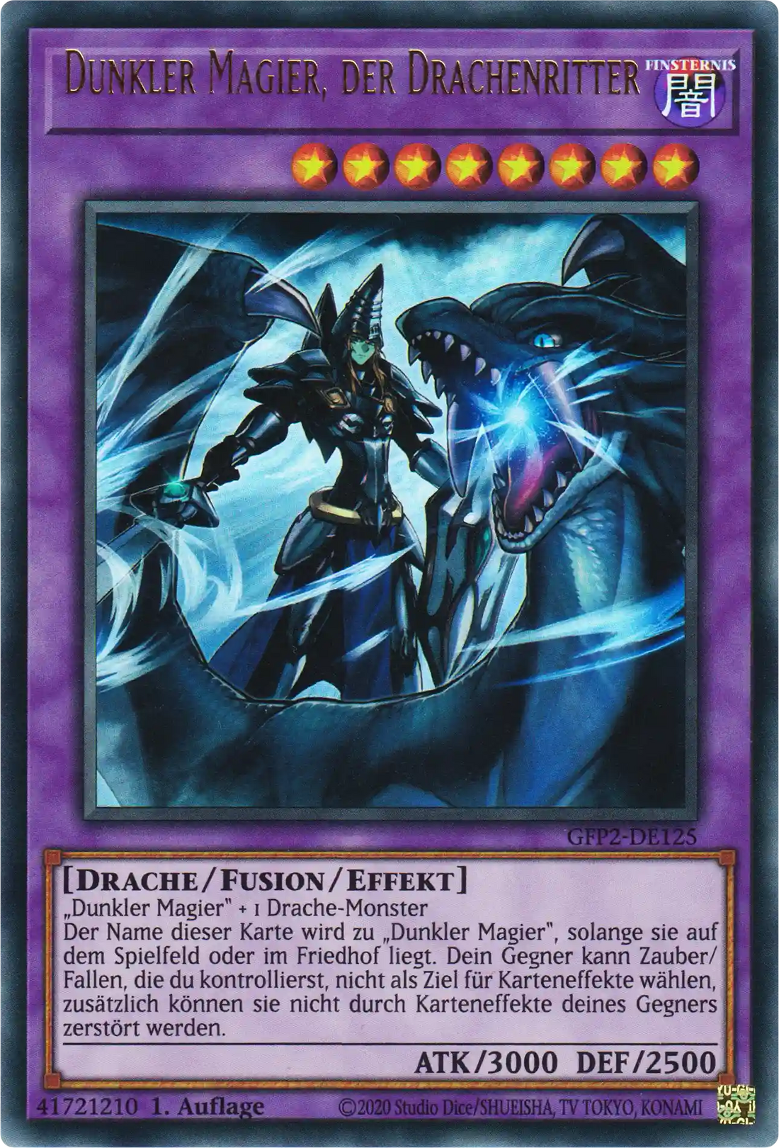 Dunkler Magier, der Drachenritter Yu-Gi-Oh! Karte GFP2-DE125 Ultra Rare