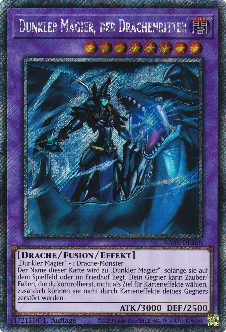 Dunkler Magier, der Drachenritter Yu-Gi-Oh! Karte RA03-DE268 Platinum Secret Rare