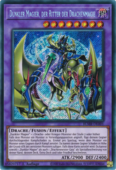 Dunkler Magier, der Ritter der Drachenmagie Yu-Gi-Oh! Karte BLMR-DE001 Secret Rare