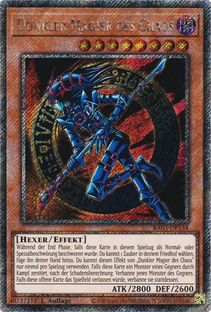 Dunkler Magier des Chaos Yu-Gi-Oh! Karte RA03-DE134 Platinum Secret Rare
